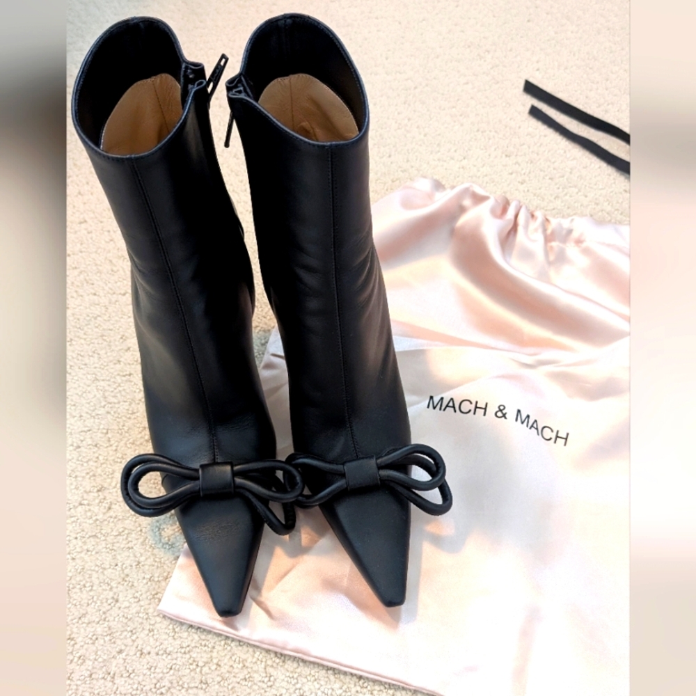 MACH & MACH Black Ankle Boots
